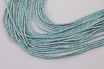 Pale Blue Jasper Heishi Discs Beads 1.5x2mm15.5" Strand- Extra Fine