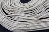 White Jasper Heishi Discs Beads 1.5x2mm15.5" Strand- Extra Fine