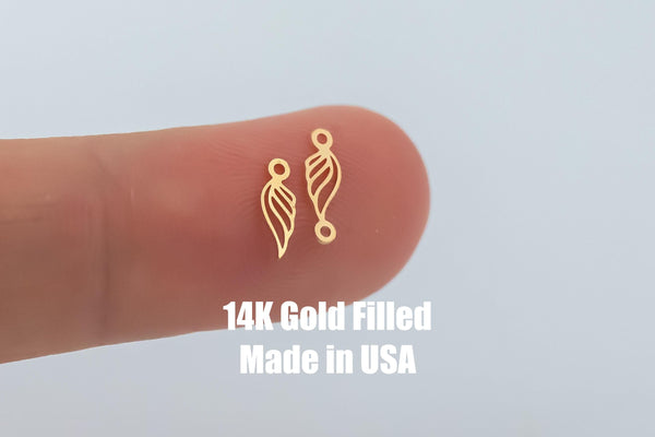 Angelwing Tiny- Permanent Jewelry Connector - 14kt gold filled or Sterling Silver - Made in the USA