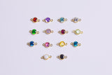 4mm Rose Gold Filled Connector 14/20 or Sterling Silver Add-On Birthstone Made in USA Real 14k Gold Filled Charm and Connector