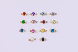 4mm Gold Filled Connector 14/20 or Sterling Silver Add-On Birthstone Made in USA Real 14k Gold Filled Charm and Connector
