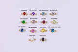 4mm Gold Filled Connector 14/20 or Sterling Silver Add-On Birthstone Made in USA Real 14k Gold Filled Charm and Connector