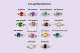 4mm Rose Gold Filled Connector 14/20 or Sterling Silver Add-On Birthstone Made in USA Real 14k Gold Filled Charm and Connector