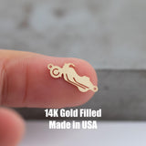 Harley Motorcycle- Permanent Jewelry Connector - 14kt gold filled or Sterling Silver - Made in the USA