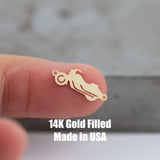 Motorcycle- Permanent Jewelry Connector - 14kt gold filled or Sterling Silver - Made in the USA