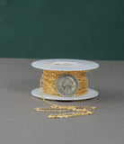 Gold Filled Cable Flat Elongated 1.2mm Oval Dainty Chain 1.8mm , Wholesale, USA Made, Chain by foot Permanent Jewelry Chain