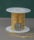 Gold Filled Flat Tubed Rectangular Chain 1.3x3mm links- Wholesale, USA Made, Chain by foot- Paper Clip Chain Permanent Jewelry Chain