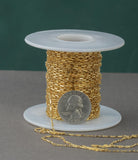 Gold Filled Flat Tubed Rectangular Chain 1.3x3mm links- Wholesale, USA Made, Chain by foot- Paper Clip Chain Permanent Jewelry Chain