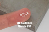 Kentucky Outline 14Kt Gold Filled or Sterling Cross Connectors Bracelet or Necklace Permanent Jewelry