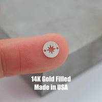 North Star Connector Permanent Jewelry Connectors 14K Gold Filled or 925 Sterling Silver Gold Filled Connectors Bracelet Necklace Supply