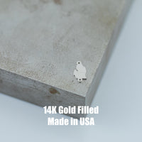 Permanent Michigan Lower State Shape Connector - 14kt gold filled or Sterling Silver - Made in the USA - Custom Permanent Jewelry Charm