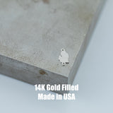 Permanent Michigan Lower State Shape Connector - 14kt gold filled or Sterling Silver - Made in the USA - Custom Permanent Jewelry Charm