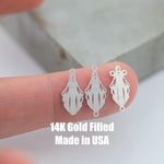 North Star Outline Connector Permanent Jewelry Connectors 14K Gold Filled or 925 Sterling Silver Gold Filled Connectors Bracelet