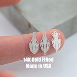 North Star Outline Connector Permanent Jewelry Connectors 14K Gold Filled or 925 Sterling Silver Gold Filled Connectors Bracelet