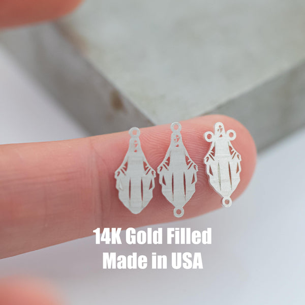 North Star Outline Connector Permanent Jewelry Connectors 14K Gold Filled or 925 Sterling Silver Gold Filled Connectors Bracelet