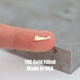 Permanent Delaware State Shape Connector - 14kt gold filled or Sterling Silver - Made in the USA - Custom Permanent Jewelry Charm