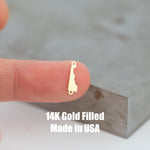 Permanent Delaware State Shape Connector - 14kt gold filled or Sterling Silver - Made in the USA - Custom Permanent Jewelry Charm