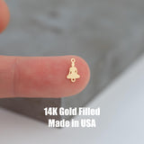 Buddha Permanent Jewelry Connector - 14kt gold filled or Sterling Silver - Made in the USA
