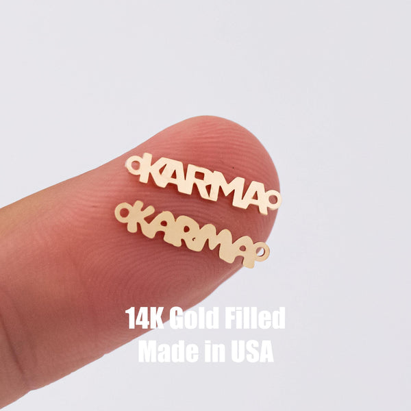 KARMA Permanent Jewelry Connector- Intricate Detail - 14kt gold filled or Sterling Silver - Made in the USA - Custom