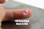 USA Gold Filled Permanent Jewelry Connectors Gemstone Crystal Cross 8mm Connector Charm 1420 Gold Filled Made in USA