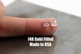 USA Gold Filled Permanent Jewelry Connectors Gemstone Crystal Butterfly Connector (6mm small) Charm 1420 Gold Filled Made in USA