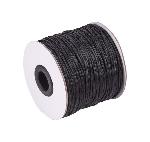 1.5mm 2.0mm 100 Yards Black Nylon Cord Knotting String Cord Waist Beading String Chinese Knotting Shambala Bracelet String
