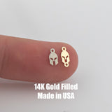 Spartan Helmet Permanent Jewelry Connector or Charm- Intricate Detail - 14kt gold filled or Sterling Silver - Made in the USA - Custom