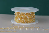 14kt Gold Filled 1.1mm Satellite Chain with 1.8mm Sterling silver Beads - Chain for Permanent Jewelry - USA made-Permanent Jewelry Chain