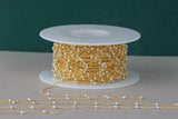 14kt Gold Filled 1.1mm Satellite Chain with 1.8mm Sterling silver Beads - Chain for Permanent Jewelry - USA made-Permanent Jewelry Chain