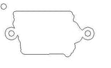 Iowa Connector State Shape Connector - 14kt gold filled or Sterling Silver - Made in the USA - Custom Permanent Jewelry Charm