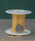 Gold Filled Round Tubed Chain, Elongated Oval Chain, 5 x 2 mm links, , Wholesale, USA Made, Chain by foot- Paper Clip Chain