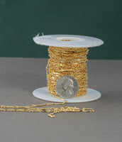 Gold Filled Flat Tubed Chain, 3 plus 1 Oval Links, Wholesale, USA Made, Chain by foot