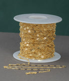 Double Flat- Gold Filled Chain by the Foot - USA Made -Wholesale - Perfect For Permanent Jewelry - Made in USA