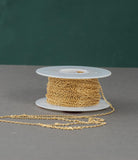 Gold Filled Heavy Rectangular Paper Chain, Gold Filled Paperclip chain 1.7x2.8mm - Wholesale- Elongated Flat Oval Permanent Jewelry - USA