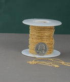 Gold Filled Gold Filled 1.3mm Square Cable Drawn -Wholesale- By the Foot- fits most jump rings Made in USA Permanent Jewelry Chain