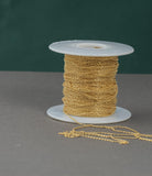 Gold Filled Gold Filled 1.3mm Square Cable Drawn -Wholesale- By the Foot- fits most jump rings Made in USA Permanent Jewelry Chain