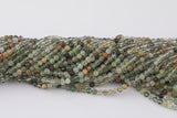 3mm 4mmNatural Green Rutilated Quartz Beads Green Phantom + Rutiled Quartz 3mm 4mm Loose Beads Full Strand 15.5" Strand