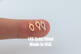 Arrowhead Outline Tiny- Permanent Jewelry Connector - 14kt gold filled or Sterling Silver - Made in the USA