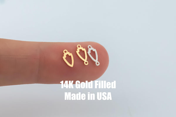 Arrowhead Tiny- Permanent Jewelry Connector - 14kt gold filled or Sterling Silver - Made in the USA