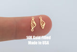 Butterfly Wing (S)- Permanent Jewelry Connector - 14kt gold filled or Sterling Silver - Made in the USA