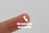 Rabbit Bunny Easter Permanent Jewelry Connector or Charm- Intricate Detail - 14kt gold filled or Sterling Silver - Made in the USA - Custom