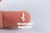 Mermaid Connector Permanent Jewelry Connector or Charm 14kt gold filled or Sterling Silver - Made in the USA - Custom