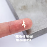 Mermaid Connector Permanent Jewelry Connector or Charm 14kt gold filled or Sterling Silver - Made in the USA - Custom