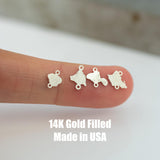 Permanent Hawaii State Island- Big Island, Oahu, Kauai, Maui - 14kt gold filled or Sterling Silver - Made in the USA - Custom Charm