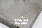 Tiny Cancer Ribbon Permanent Jewelry Connector or Charm- Intricate Detail - 14kt gold filled or Sterling Silver - Made in the USA