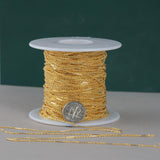 1.7mm Gold-filled Satellite Hammered Bar Chain by the Foot- Wholesale- 11mm Hammered Section