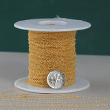 1.3mm -1.5mm Gold-filled Chain by the foot or 10 feet-- Round Chain Permanent Jewelry Chain