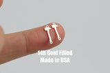 Fireman Axe Permanent Jewelry Connector or Charm- Intricate Detail - 14kt gold filled or Sterling Silver - Made in the USA - Custom
