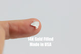 South Carolina Connector State Shape Connector - 14kt gold filled or Sterling Silver - Made in the USA - Custom Permanent Jewelry Charm
