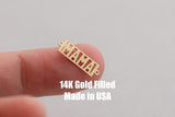 Mama Framed Permanent Jewelry Connector - 14kt gold filled or Sterling Silver - Made in the USA
